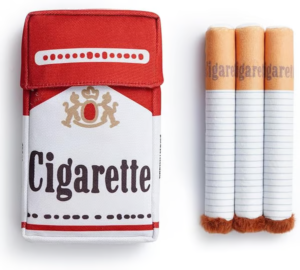 🐶Puppy Cigar Box Chew Toy - Set of 3 Squeaky Plush Cigars with Secret Treat Hideout