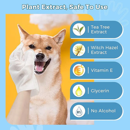 Lovighter™ Pet Grooming Glove Wipes - Extra Thick (6-Pack) 🔥Last Day 70% OFF!