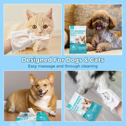 Lovighter™ Pet Grooming Glove Wipes - Extra Thick (6-Pack) 🔥Last Day 70% OFF!