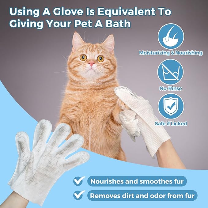 Lovighter™ Pet Grooming Glove Wipes - Extra Thick (6-Pack) 🔥Last Day 70% OFF!